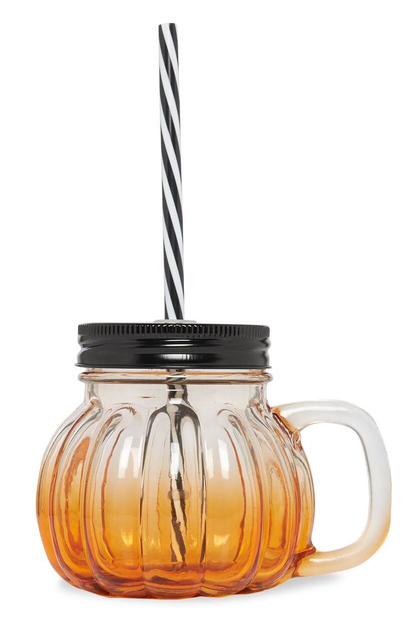 primarkuk pumpkin lidded glass