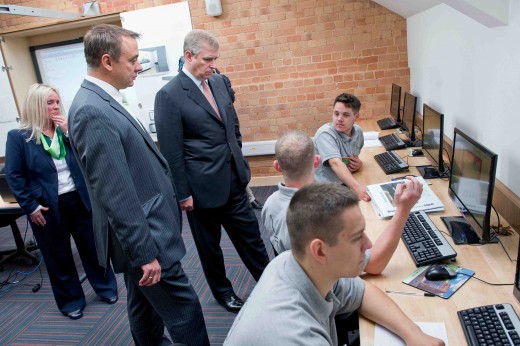 HRH The Duke of York opens Webs Training in October 2012