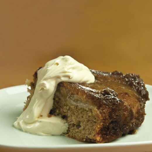 Spiced Pear Upside-Down Pudding