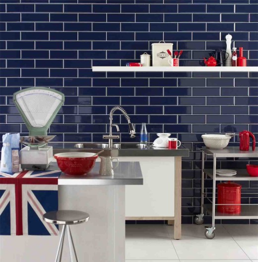 Diamante brick-effect ceramic wall tiles from Topps Tiles