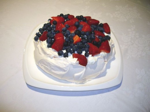 Rosewater and Summer Berry Pavlova