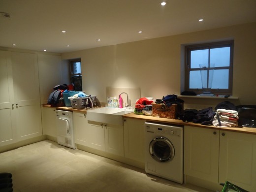 The basement utility room and Belfast Sink