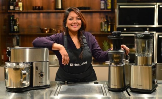 MasterChef winner Shelina Permalloo demonstrated the new Hotpoint High Definition small appliances range