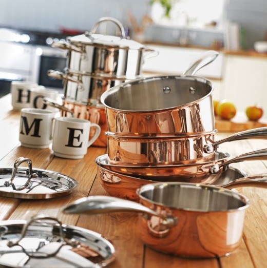 Argos has a fantastically priced five-piece copper pan set