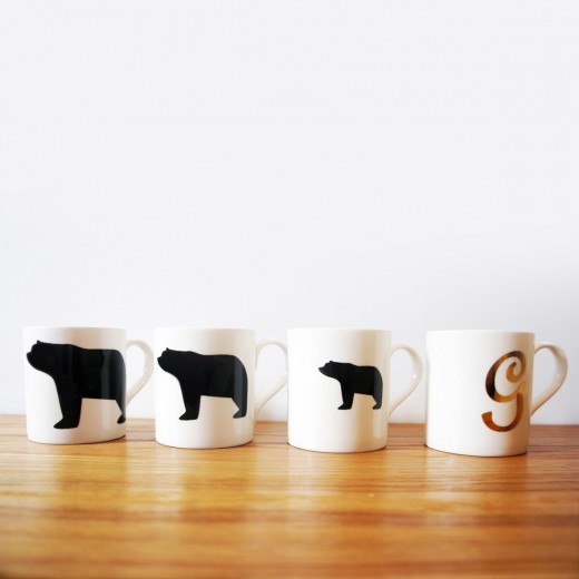 ‘Goldilocks and the three bears’ mugs by Heather Alstead Design 