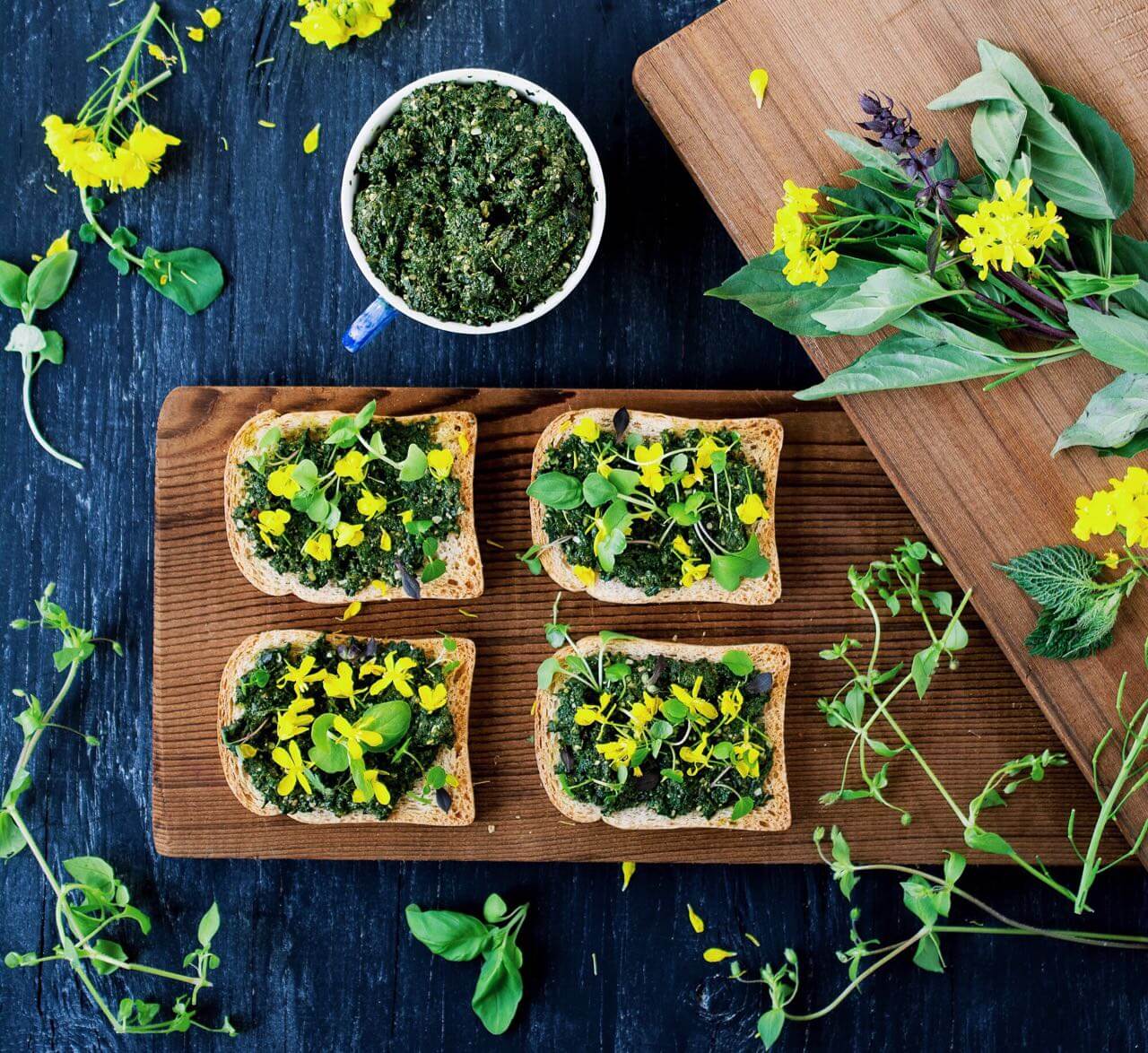 The Food Gays Stinging Nettle, Hemp Seed and Basil Pesto