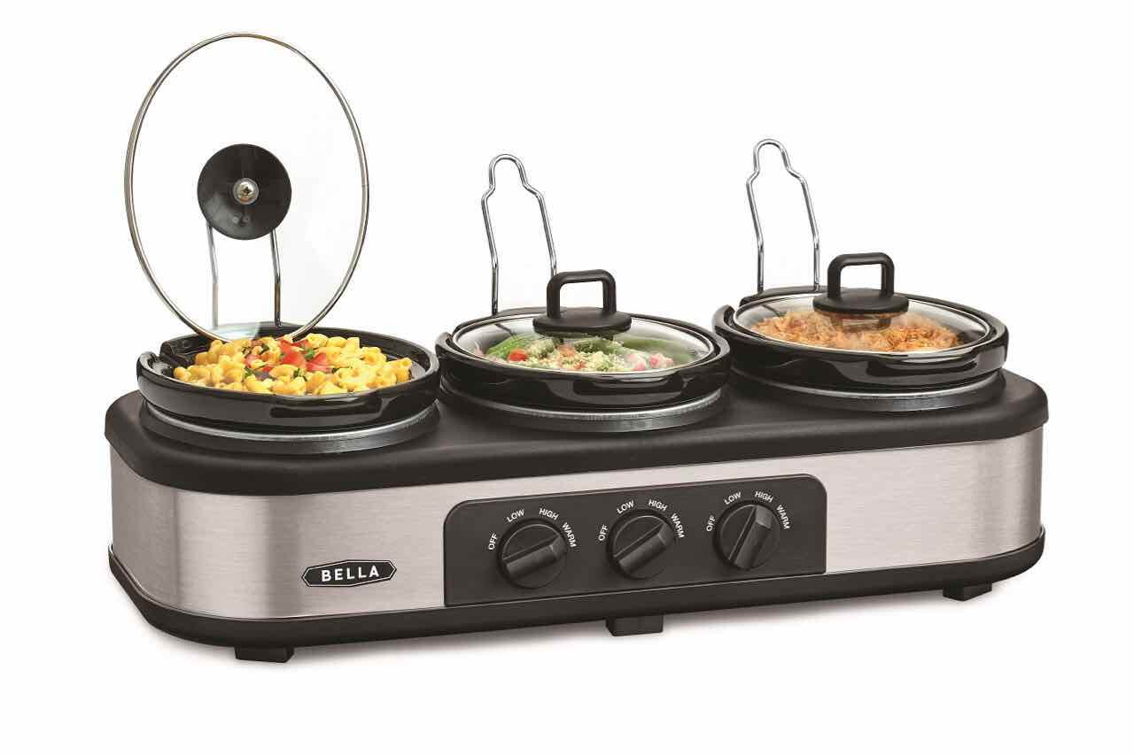 Triple Slow Cooker and Warming Station from Bella Housewares