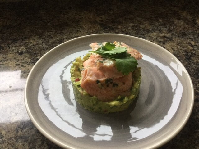 Avocado + Salmon Stack