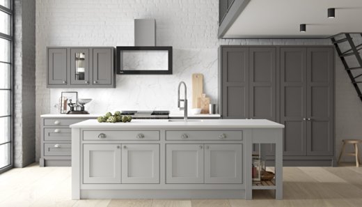 Signature from Mereway English Revival Kitchens Diamond Grey and Light Grey-min