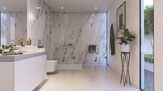 10 Showerwall in Lightning Marble - contemporary LS 
