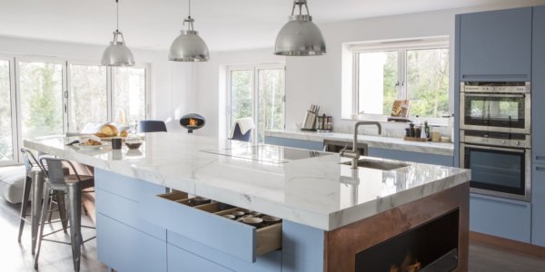 Blue & Copper kitchen