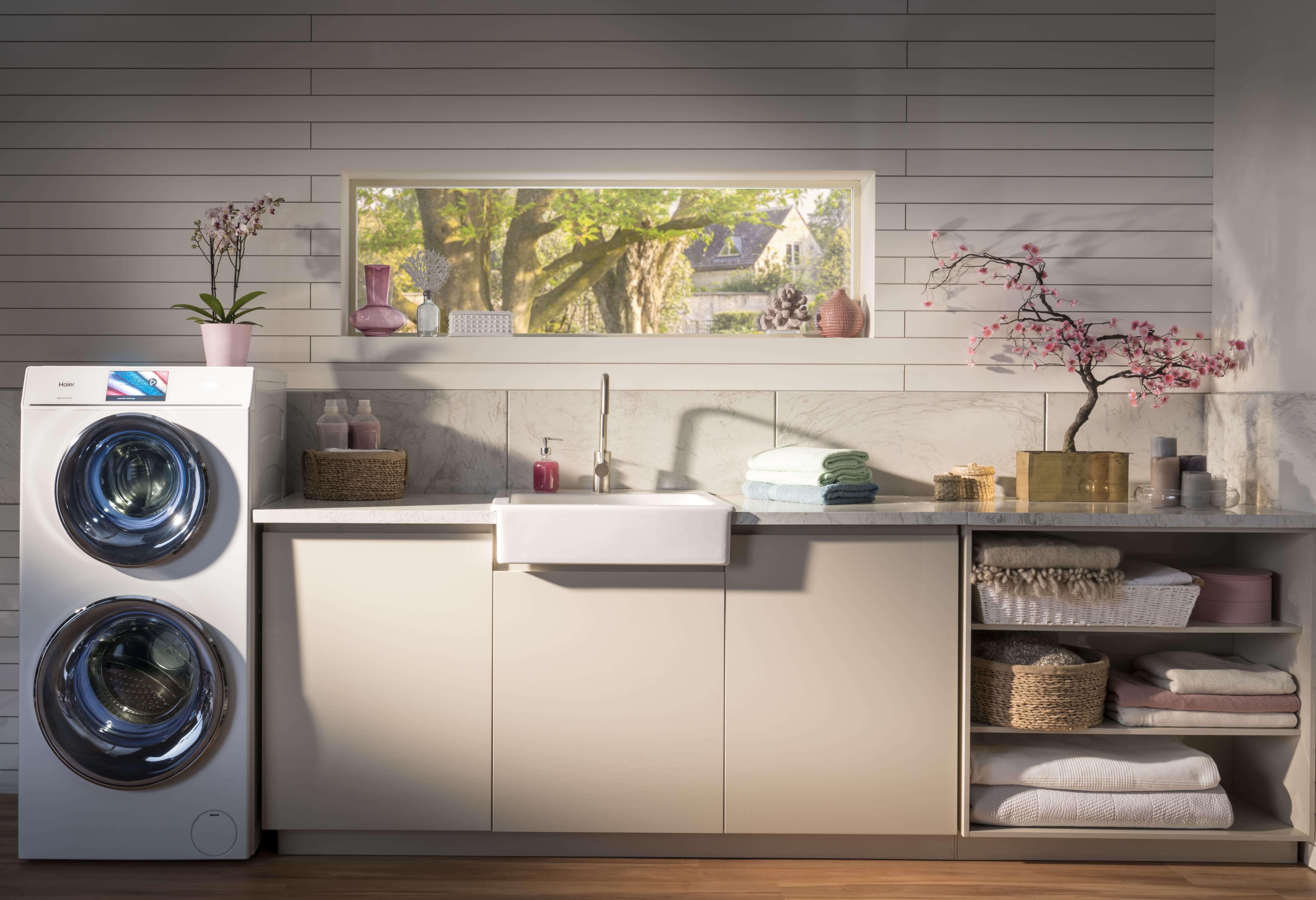 Haier duo washing clearance machine and dryer