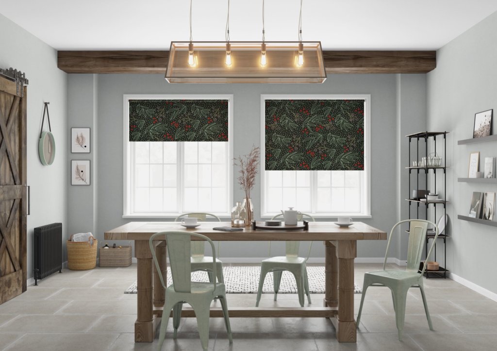 Blinds Mistletoe Berries Roller Blind