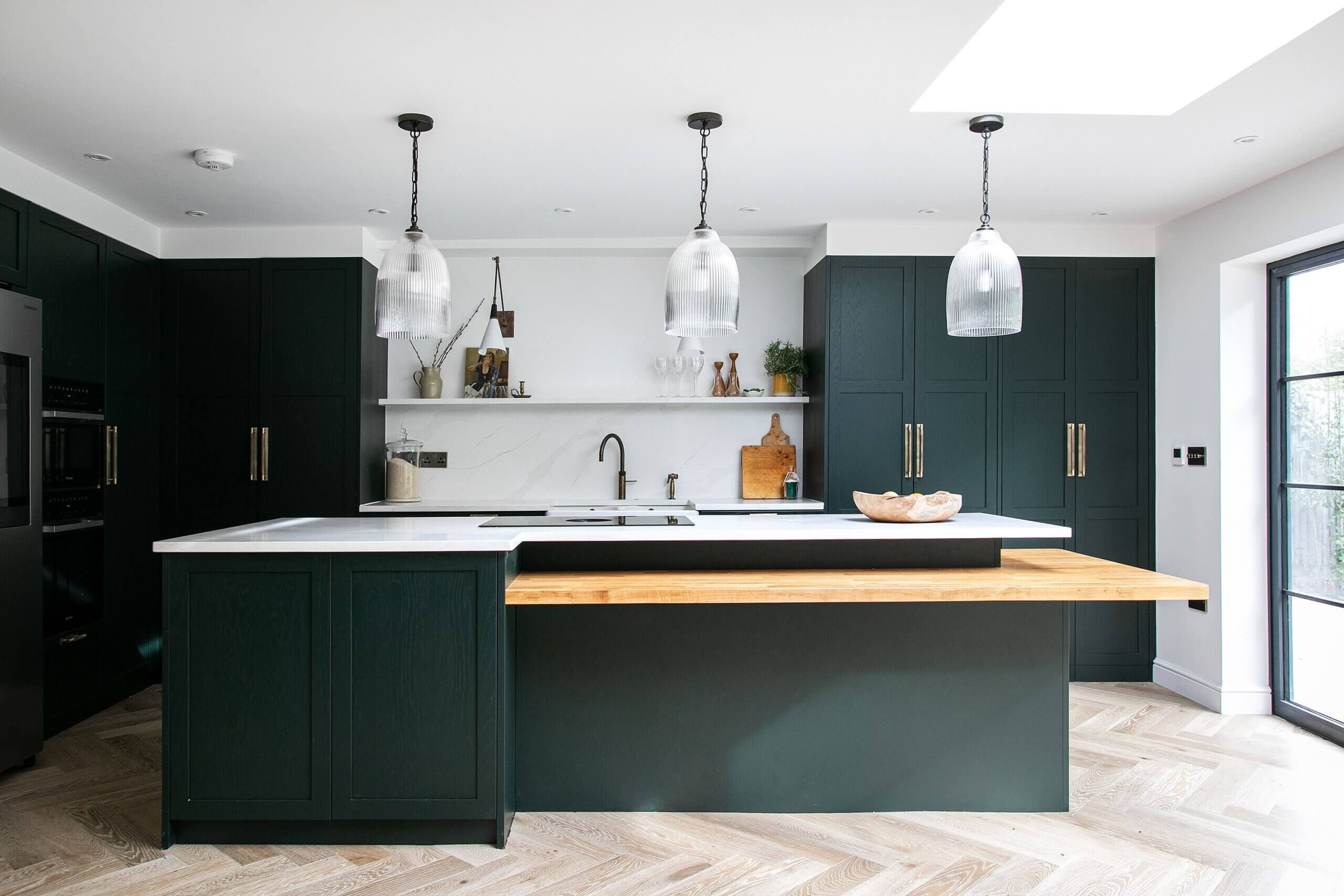A Green Scheme: Dark Green Family Kitchen by Naked Kitchens - The Kitchen  Think