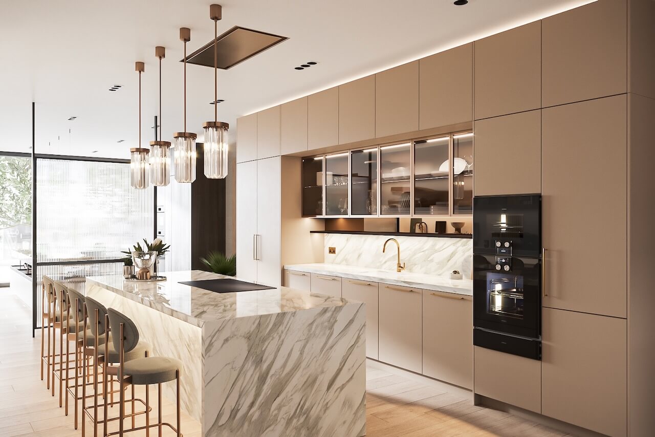 A beautiful winning design and calm new looks - The Kitchen Think